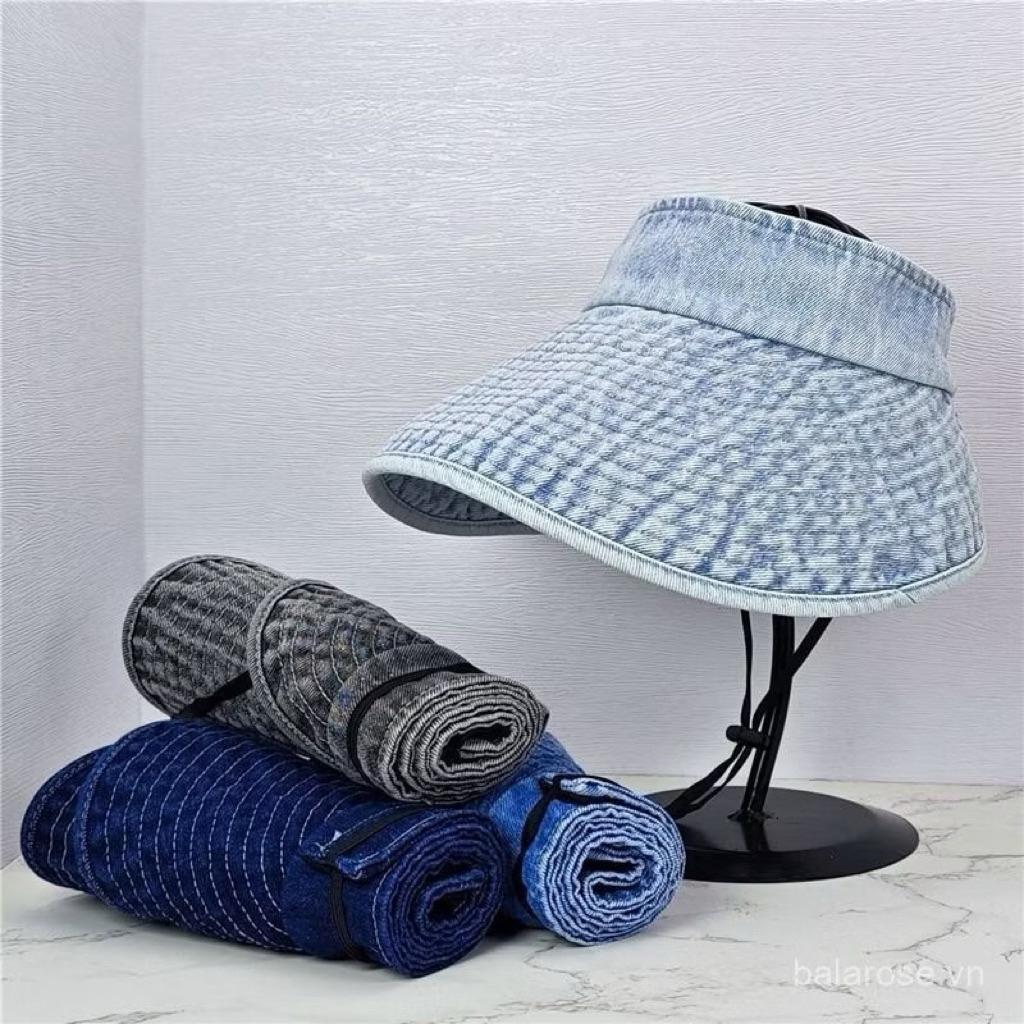 MŨ NỬA ĐẦU JEAN GẤP GỌN TIỆN LỢI PHONG CÁCH RETRO