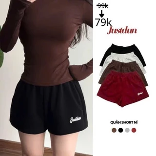 [Summer]Quần short nữ quần cộc đùi nỉ ép không xù dày dặn, phù hợp đi chơi ,đi biển Justdun H46 AA