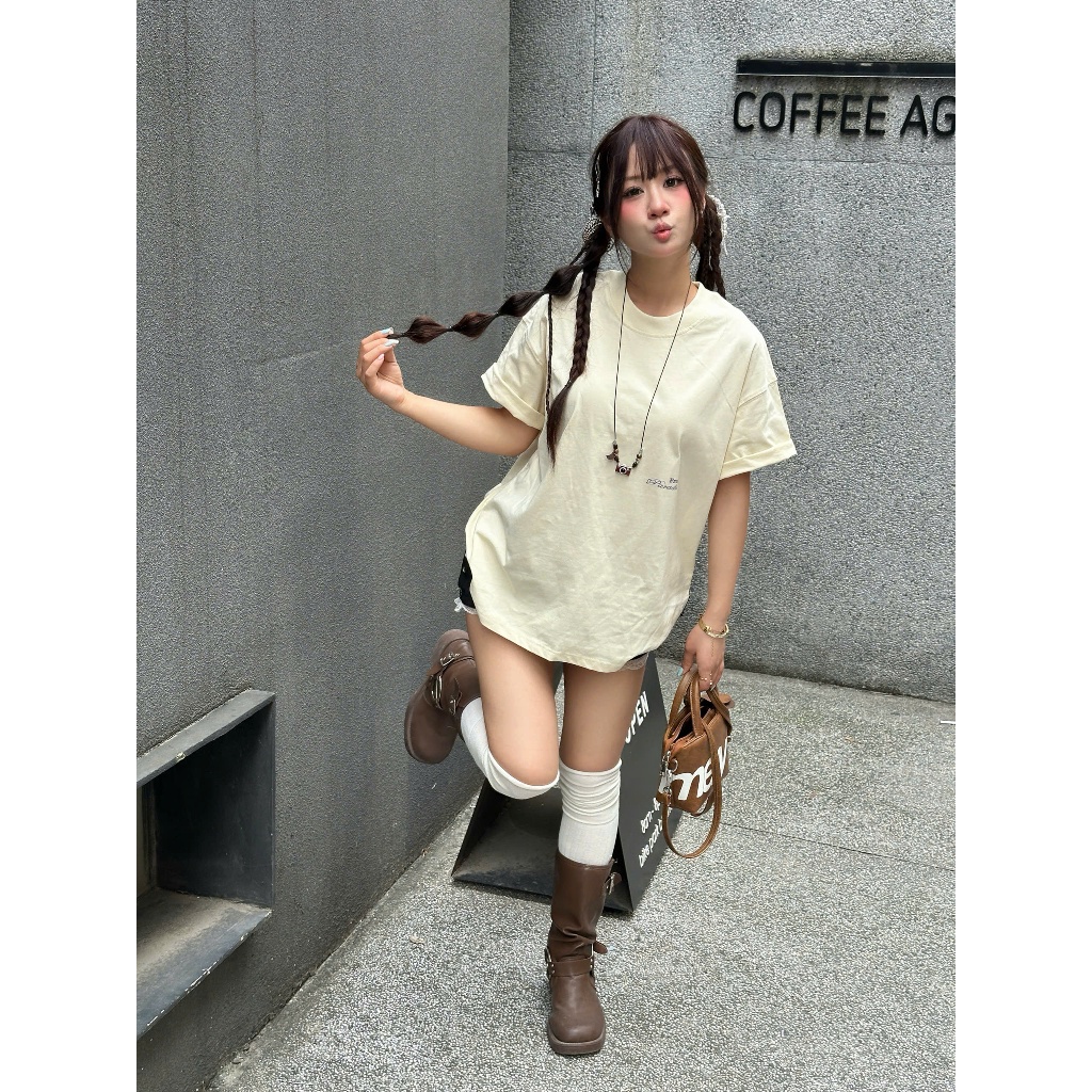 Áo Thun Paradise Boxy Tee Nevasome Cotton 250gsm Local Brand Tay Lỡ Form Boxy Rộng Nam Nữ Menswear Womenswear