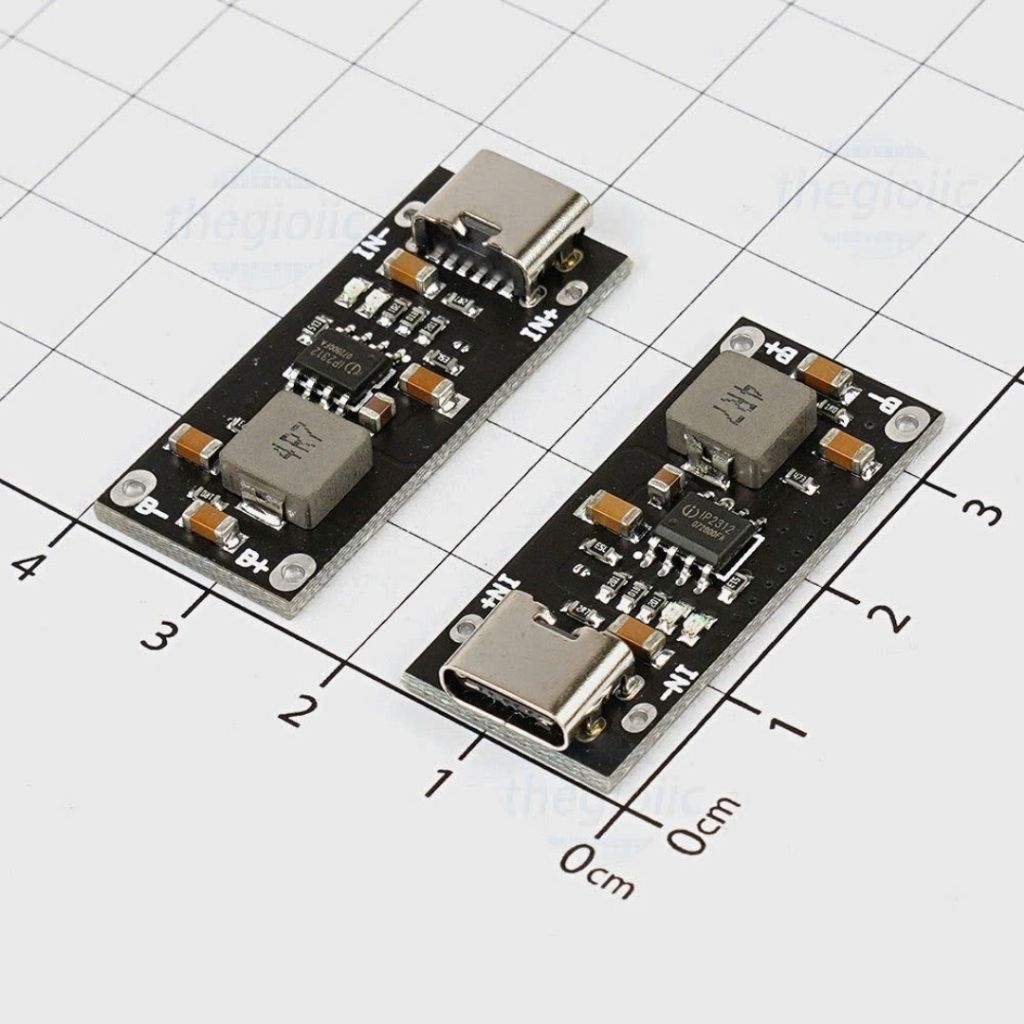 Mạch sạc pin lithium 1S 3A IP2312 type-C Điện áp 4,2v/4,35v | Dòng sạc 3A |