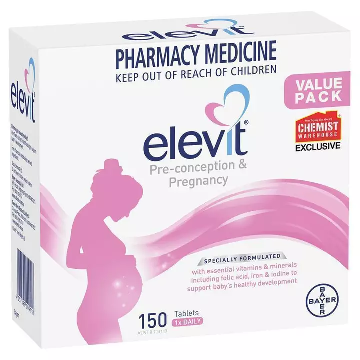 Bầu Elevit Úc (Elevit hồng vitamin tổng hợp bầu + Elevit DHA bầu + Elevit men vi sinh táo bón probiotics)