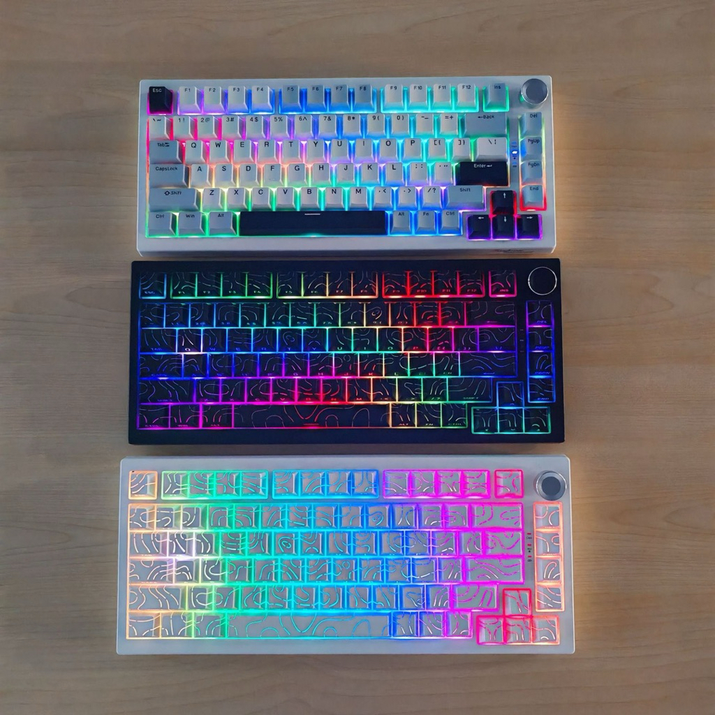 Bàn phím cơ Atas K81 | 3 mode | mạch xuôi | Led RGB | gasket mount | full foam | BigBuy360 - bigbuy360.vn