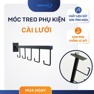 Móc treo vợt cầu lông loại cài khung kệ lưới ô vuông,móc treo đa năng balo/quần áo,móc treo phụ kiện dài 35cm