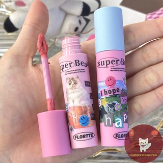 [FLORTTE] Son Kem Bùn Flortte Vỏ nhám Mèo con Y2K Super Beauty Collection Lip Cream 2.3g