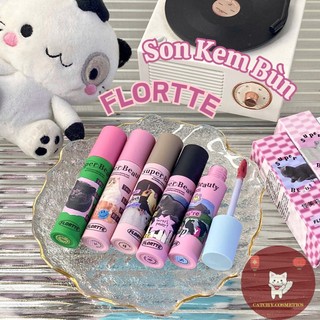 [FLORTTE] Son Kem Bùn Flortte Vỏ nhám Mèo con Y2K Super Beauty Collection Lip Cream 2.3g