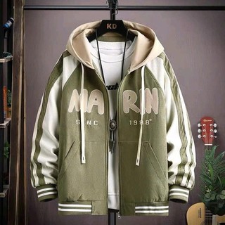 ( CÓ TÚI TRONG ) ÁO KHOÁC NỈ CÓ NÓN DÀNH CHO NAM THÊU LOGO THEO PHONG CÁCH NĂNG VÀ NAM TÍNH