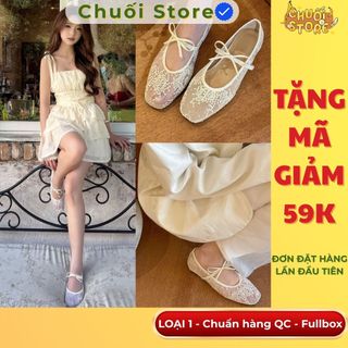 Giày bệt nữ da PU tổng hợp dệt vải đế cao su cao cấp xinh xắn dễ thương nhẹ chân