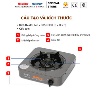 Bếp Gas Đơn Cao Cấp NaMilux NA-350AFM│Cảm Ứng Tự Động Ngắt Gas│Hàng Chính Hãng