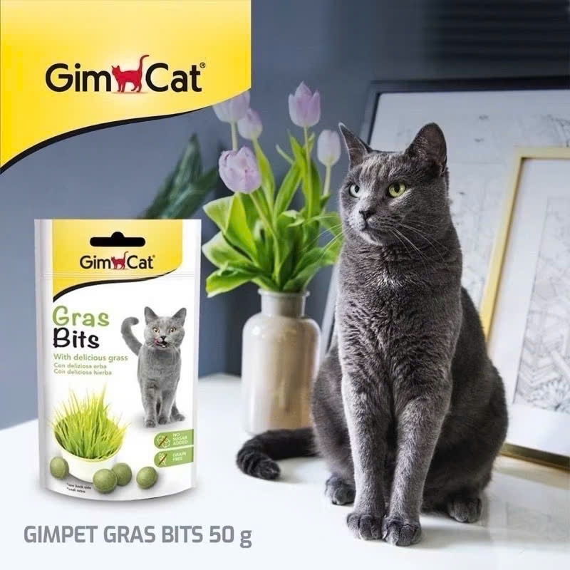 Viên cỏ mèo Gimcat hỗ trợ tiêu hoá bổ sung chất xơ tiêu búi lông cho mèo