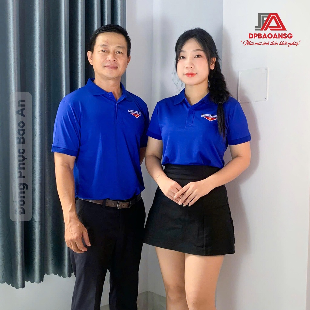 Áo Thun Đoàn Thanh Niên NAM NỮ Logo Thêu - Áo Thun Tình Nguyện Vải Cá Sấu Mè Thoáng Mát