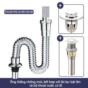 xiphong chậu rửa bát,ống thoát bồn rửa bát｜Khử mùi,Chống côn trùng,Không tắc nghẽn,Dùng cho nhiều loại chậu rửa