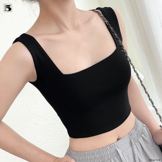 Áo bra nữ Twentyfive croptop vải thun cotton 2 lớp co dãn, không đệm mút TL46
