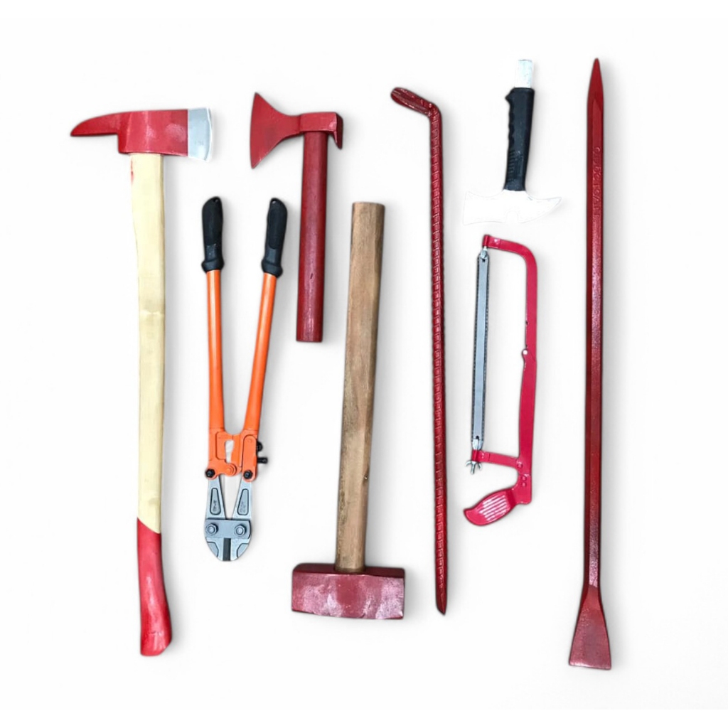 (SIÊU TỐC - SÀI GÒN) Bộ dụng cụ phá dỡ PCCC gồm búa, rìu, kìm, xà beng ...