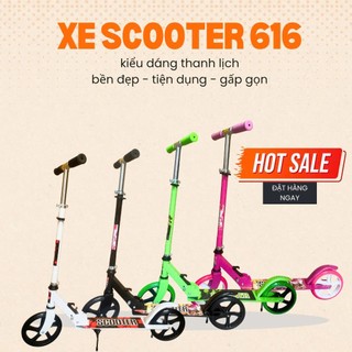 Xe Trượt Scooter Bánh To 616 Khung Thép Chịu Lực 100kg Cho Thanh Thiếu Niên,Người Lớn Đại Nam Sport