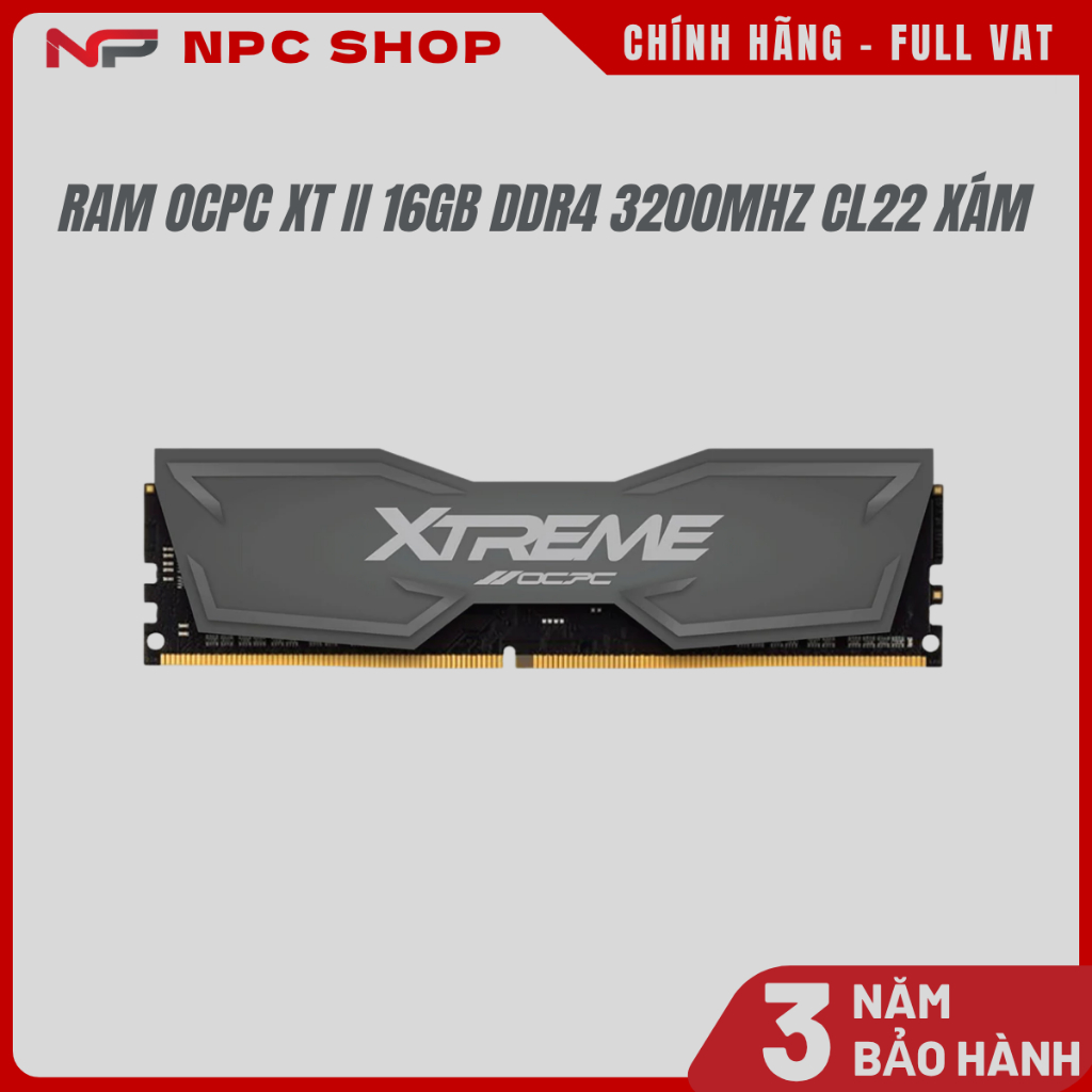 Ram OCPC XT II 16GB DDR4 3200MHz Cl22 Xám | Shopee Việt Nam