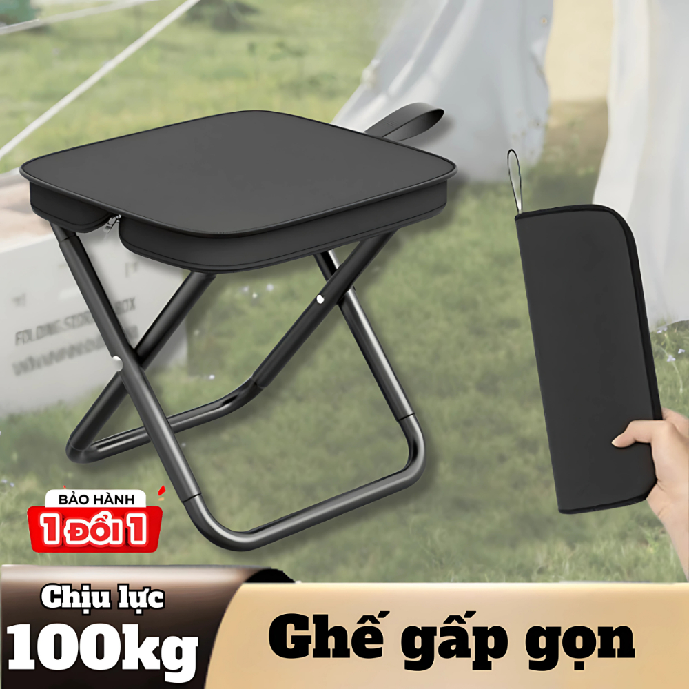 (SẴN) Ghế Gấp Gọn Dã Ngoại Du Lịch Cầm Tay | Ghế Cắm Trại, Câu Cá, Picnic Đóng Túi Tiện Lợi