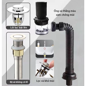 xiphong chậu rửa bát｜nắp cống ngăn mùi |Có lưới lọc,Ngăn tắc nghẽn,Thiết kế chống mùi, Dùng cho nhiều loại chậu rửa