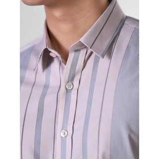 Owen - Áo sơ mi ngắn tay Slim Fit AS250101N màu Hồng nhạt chất liệu Bamboo poly