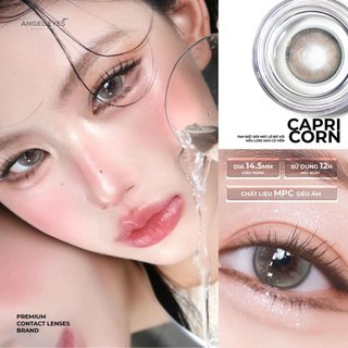 Lens xám 0-8 độ Capricorn thương hiệu N'Rosa cho mắt thở cao cấp Angel Eyes phân phối, kính giãn tròng xám có viền
