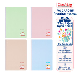 Vở Caro B5 Classmate Vở Ô Vuông Caro 6x6mm 100 Trang, Vở Kẻ Caro 80gsm May Gáy, Ghi Chép, Học Ngôn Ngữ NB5-10-0508