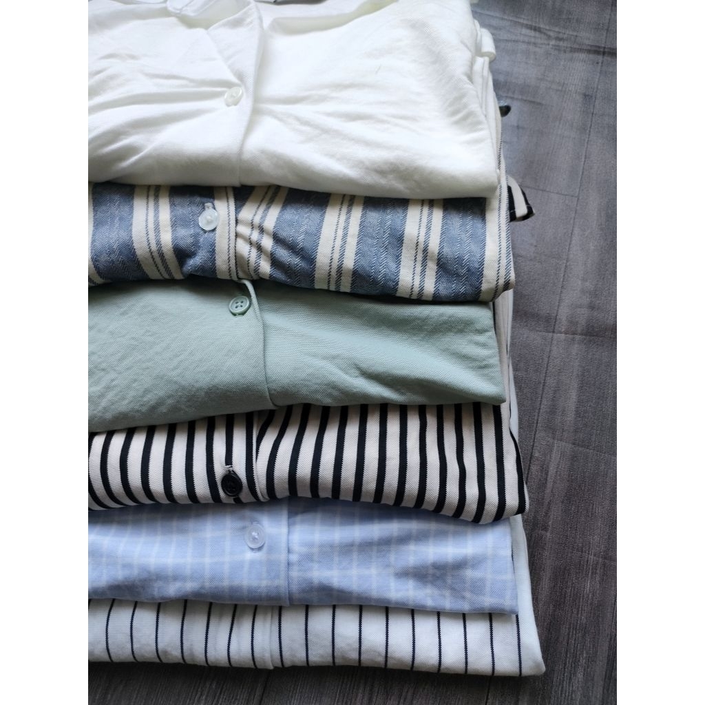 (BomoHouse) Áo sơmi oversize thun siêu mát ko nhăn Primark* bigsize - dư xịn