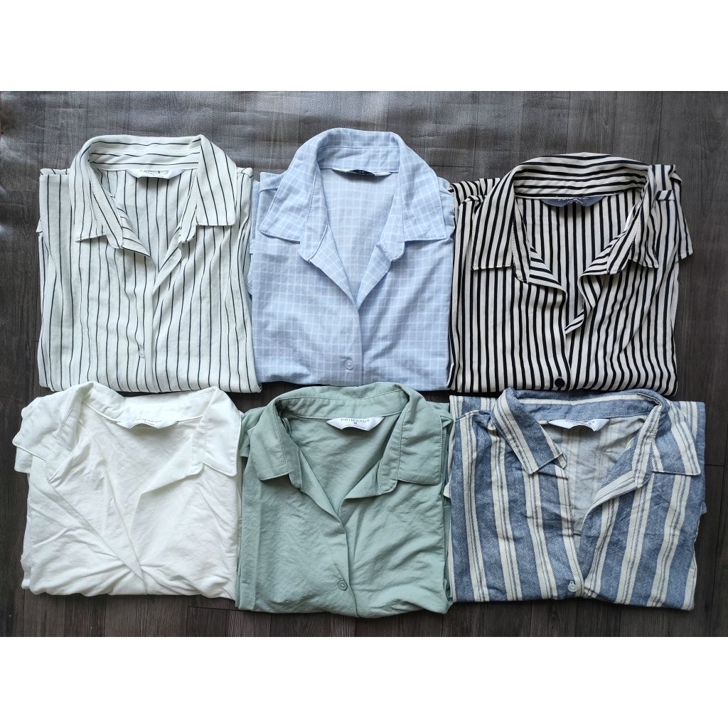 (BomoHouse) Áo sơmi oversize thun siêu mát ko nhăn Primark* bigsize - dư xịn