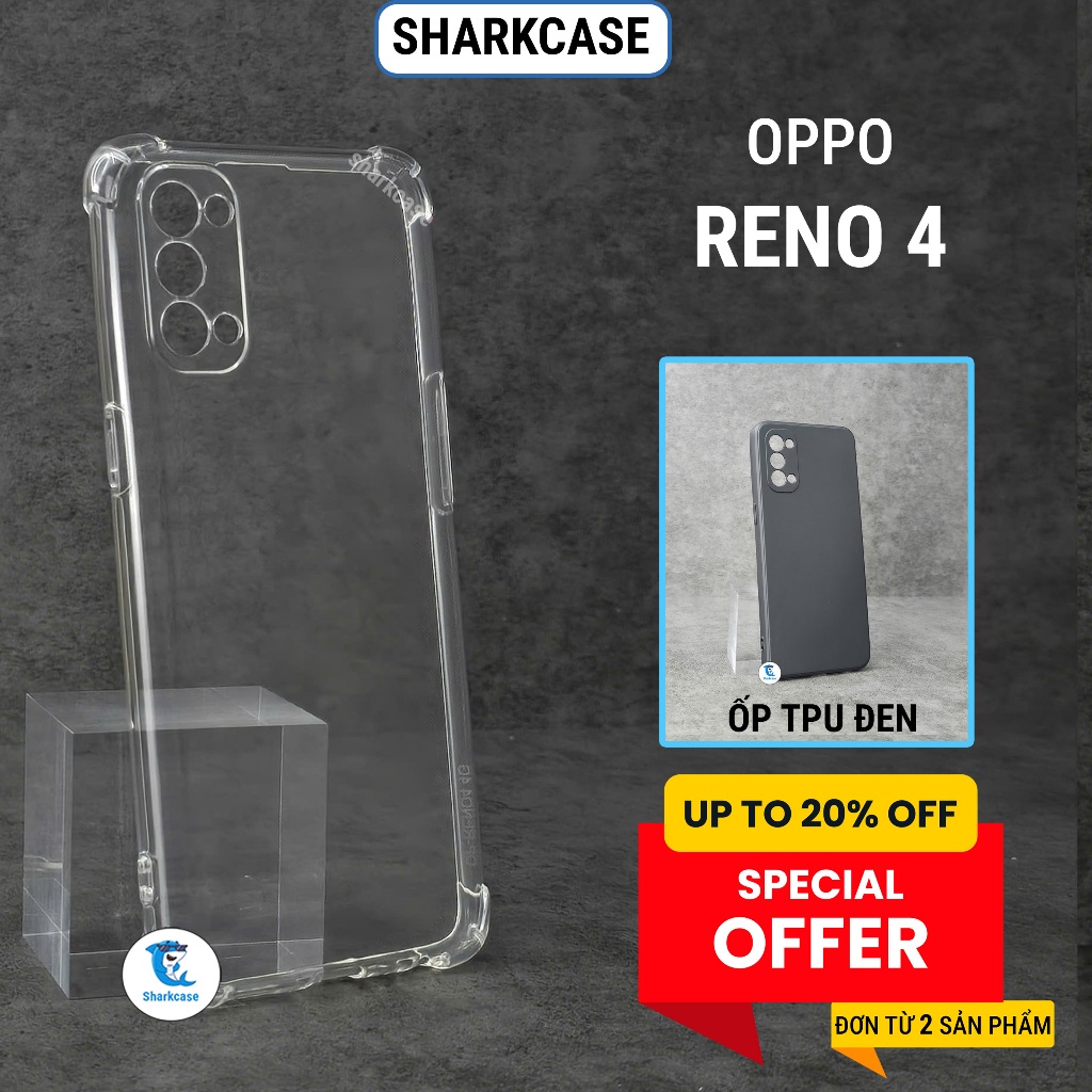 Ốp lưng Oppo reno4, reno4 pro, reno 4G 5G chống bẩn cạnh vuông