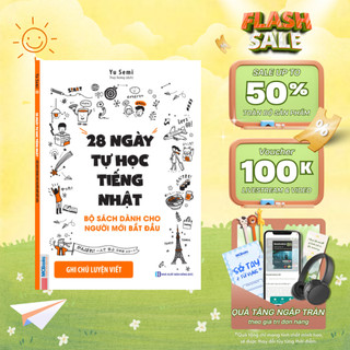 Sách - 28 Ngày Tự Học Tiếng Nhật - Bộ Sách Dành Cho Người Mới Bắt Đầu - Ghi Chú Luyện Viết - MCBooks
