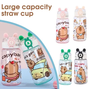 Bình nước Capybara dễ thương 500ml mẫu mới chất liệu an toàn khi sử dụng Bahu_Baby