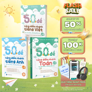 Sách - 50 đề tăng điểm nhanh Tiếng việt, Toán, Tiếng Anh lớp 1 Mcbooks (lẻ hoặc combo)