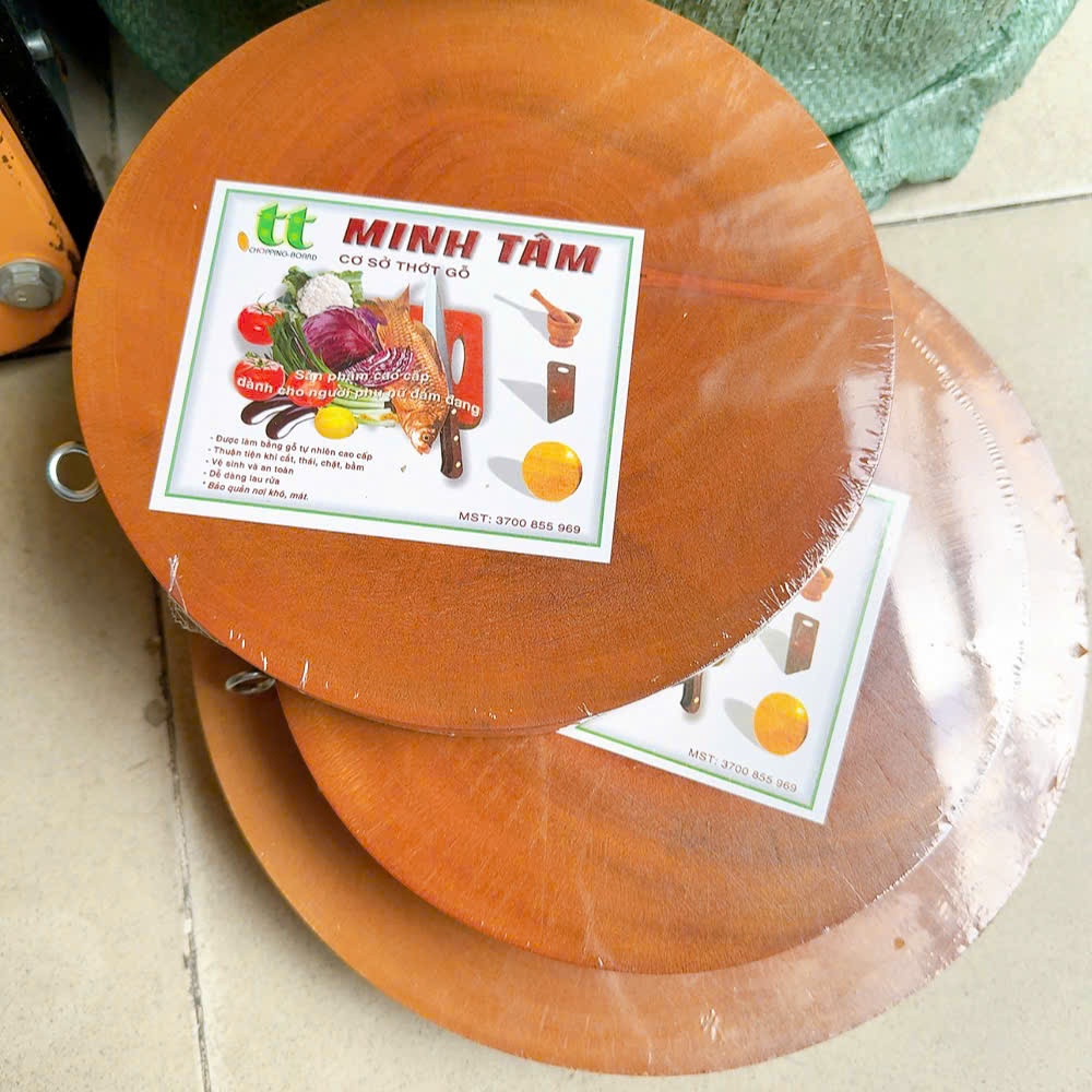 Thớt gỗ hình tròn - chữ nhật Minh Tâm Cao Cấp đủ size tiện lợi