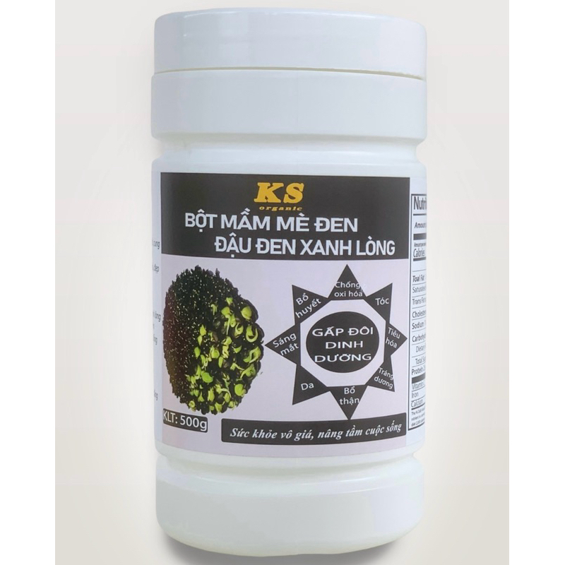 500gr Bột Mầm Mè Đen - Đậu Đen Xanh Lòng Thuần Tự Nhiên Tốt Cho Sức Khoẻ