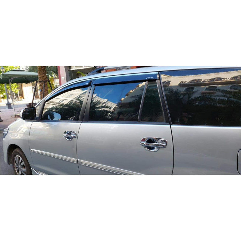 Vè che mưa xe Toyota Innova đời 2006 -> 2015,  2017 -> 2022, 2023+ Chỉ INOX cao cấp, dày dặn, sáng bóng