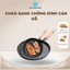 Chảo Gang Tròn Cán gỗ Chống Bỏng dùng để chiên xào trứng size 20cm-26cm Dùng cho mọi loại bếp