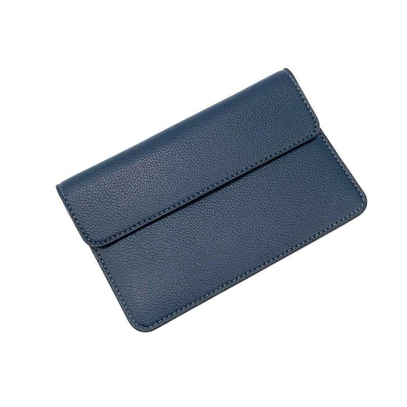 (Hỗ Trợ Dập Logo Hãng) Ví Da Đựng Giấy Tờ Đăng Kiểm Xe Ô Tô Mẫu 01 - Xanh Navy VDK-PU01-NN