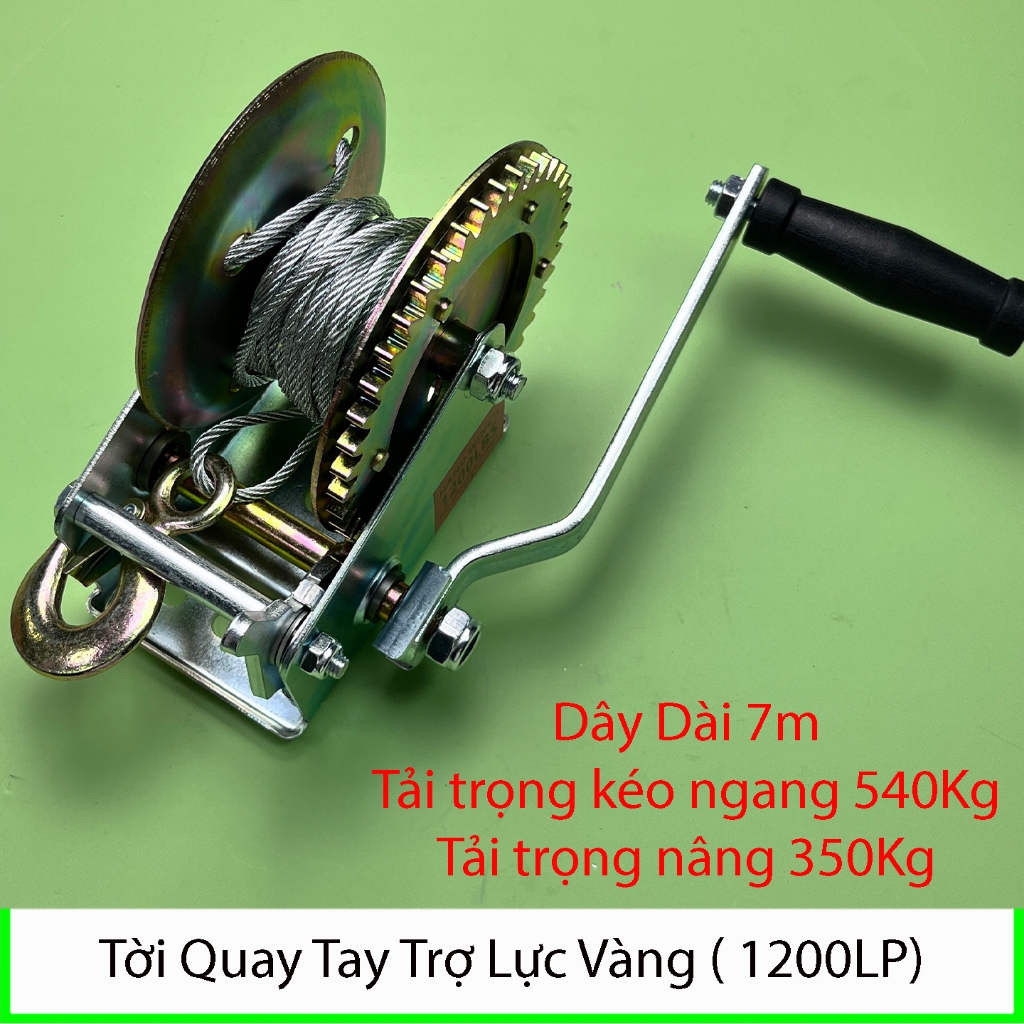 Tời quay tay nhập khẩu tự hãm tải 1200 lbs( 540kg ) ròng rọc 300kg và ...