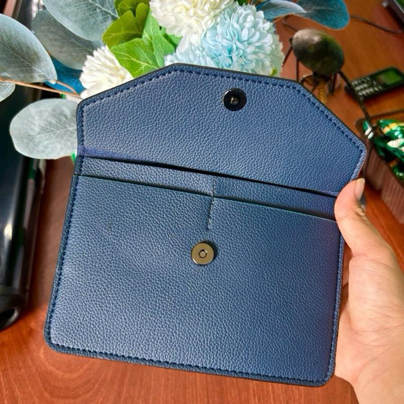 Ví Da Đựng Giấy Tờ Đăng Kiểm Xe Ô Tô - Xanh Navy (Hỗ Trợ Dập Logo Hãng) VDK-PU02-NN