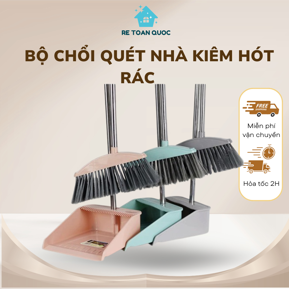 Bộ Chổi Quét Nhà Kèm Hót Rác 2in1 Gấp Gọn Siêu Tiện Dụng Xoay Linh Hoạt ...