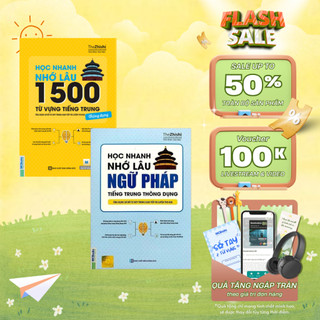 Sách - Combo Học Nhanh Nhớ Lâu 1500 Từ Vựng Tiếng Trung Thông Dụng + Học nhanh nhớ lâu ngữ pháp tiếng Trung thông dụng