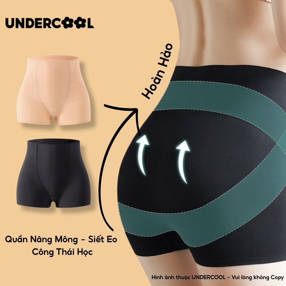 Quần Su Đúc Nâng Mông Siết Eo UNDERCOOL Tự Nhiên Không Lộ Viền, Che Hõm Mông Cho Váy Body, Đồ Ôm & Jeans QLD18