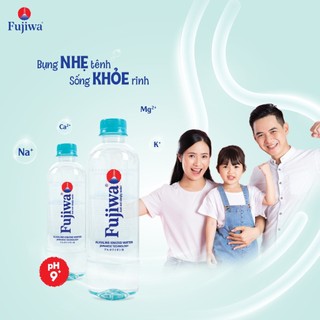 Thùng 24 Chai Nước Uống Ion Kiềm Cao Cấp Đóng Chai Fujiwa 300ml - Nước uống Detox với Công Nghệ Điện Phân Ion Kiềm