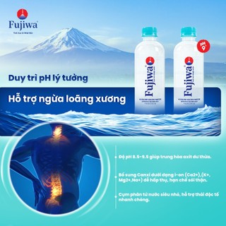 Thùng 24 Chai Nước Uống Ion Kiềm Cao Cấp Đóng Chai Fujiwa 450ml - Nước uống Detox với Công Nghệ Điện Phân Ion Kiềm