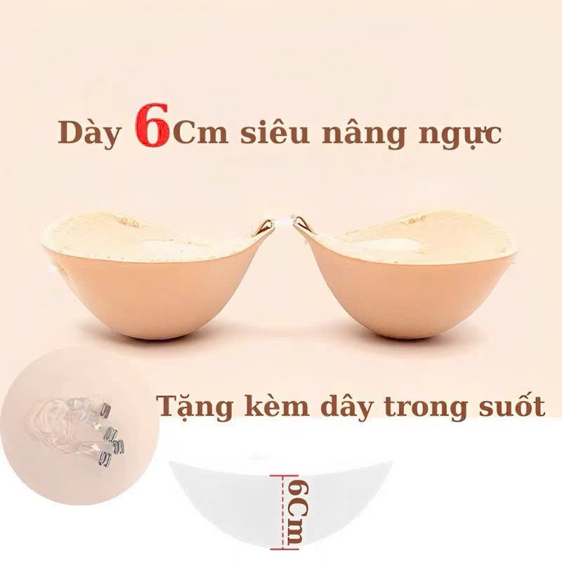 D10 [LOẠI 1] Áo Bra Dán Ngực KATHY BRA Chất Silicon Cài Trước Kèm Dây Trong Nâng Ngực Kèm Dây Trong | BigBuy360 - bigbuy360.vn