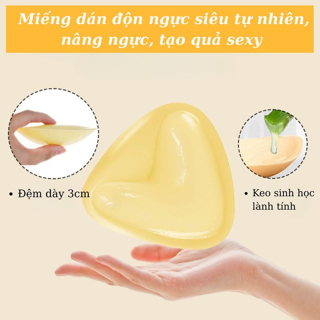 Mút độn ngực hình chữ V keo dán 2 mặt chắc chắn giúp đẩy ngực tạo khe gợi cảm sexy LANIXA D3008