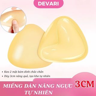 Miếng dán ngực đệm mút dày 3CM nâng quả tự nhiên - Mút độn ngực keo dán 2 mặt chắc chắn DEVARI D3008