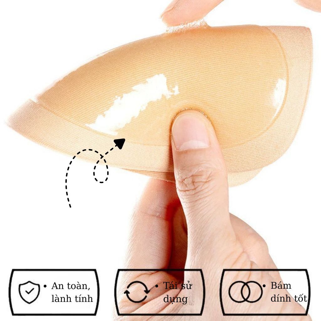 Mút độn ngực hình chữ V keo dán 2 mặt chắc chắn giúp đẩy ngực tạo khe gợi cảm sexy LANIXA D3008