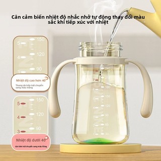 Youkebei Bình sữa PPSU - cốc hút cho bé, có cảm ứng nhiệt, chống đầy hơi, chống rơi, dùng cho trẻ em từ 1-3 tuổi