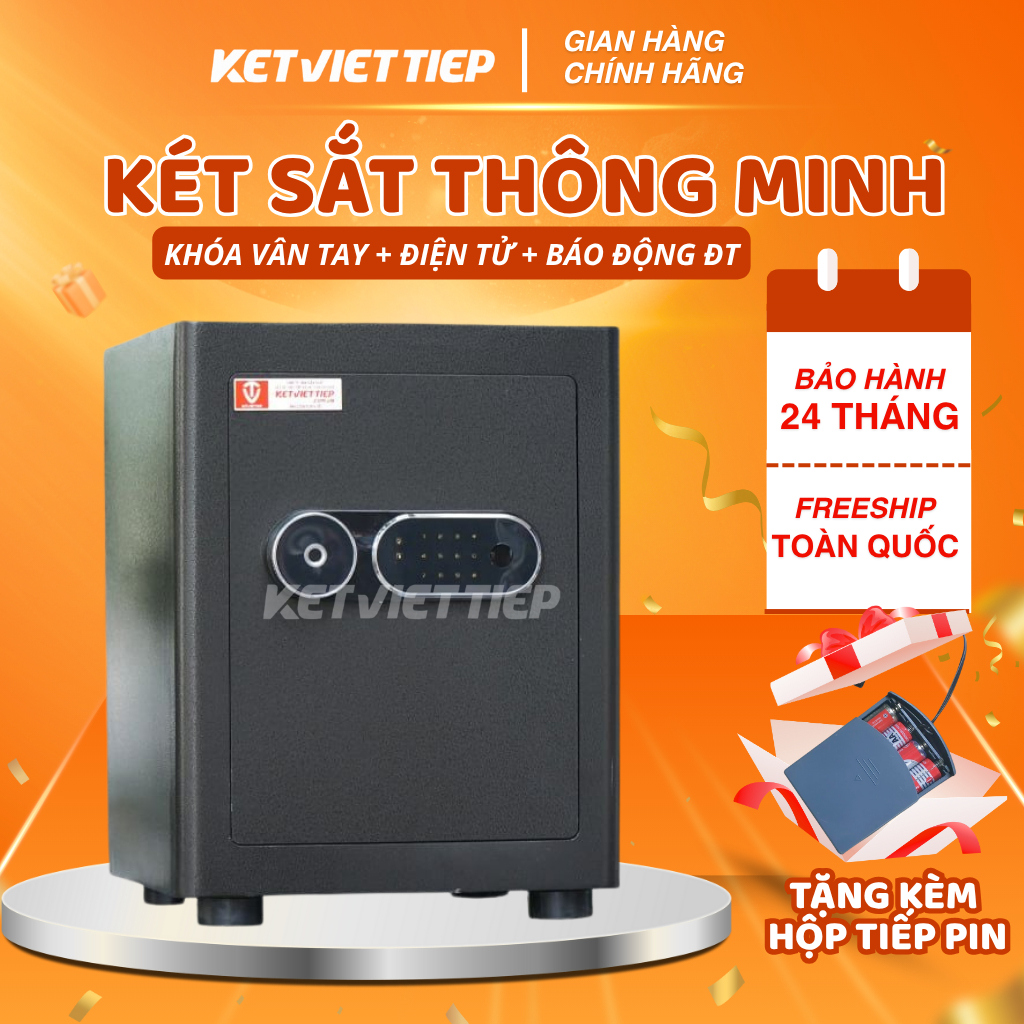Két sắt Việt Tiệp khoá vân tay điện tử KVTSC51, KVTSC26 hiện đại chống cháy an toàn công nghệ cao
