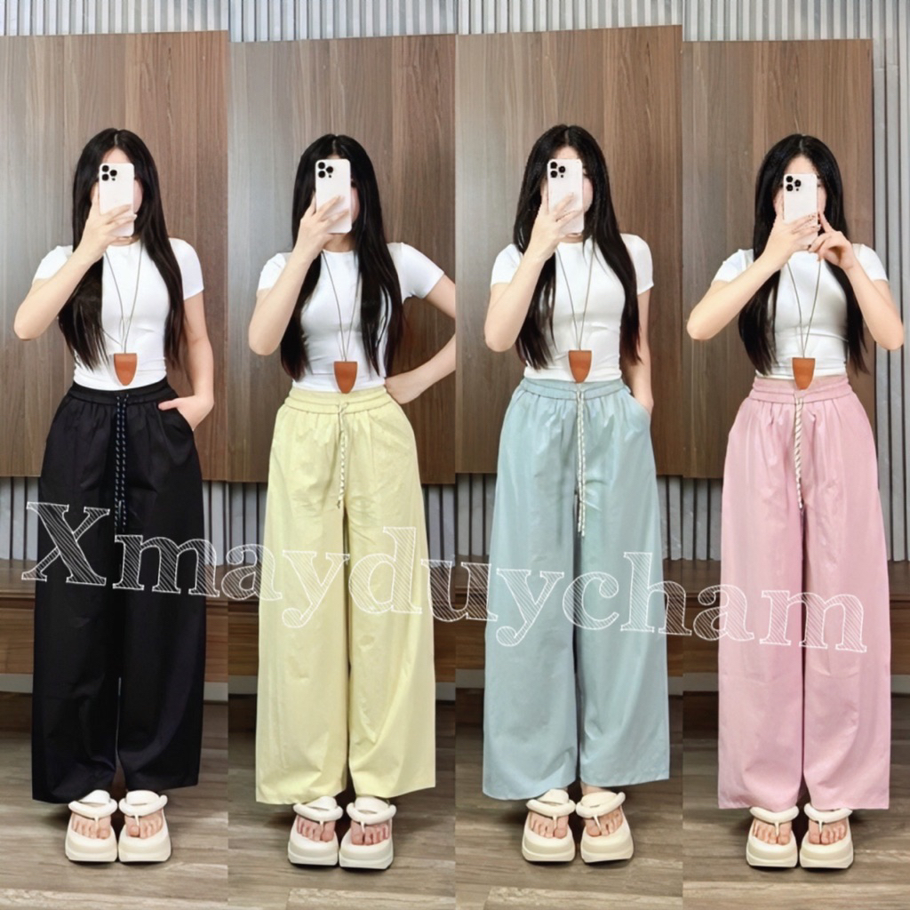 [DEAL MỞ BÁN] QUẦN SUÔNG ỐNG RỘNG NỮ VẢI KAKI LỤA GIÓ HÀN DÁNG DÀI TÔN DÁNG m068