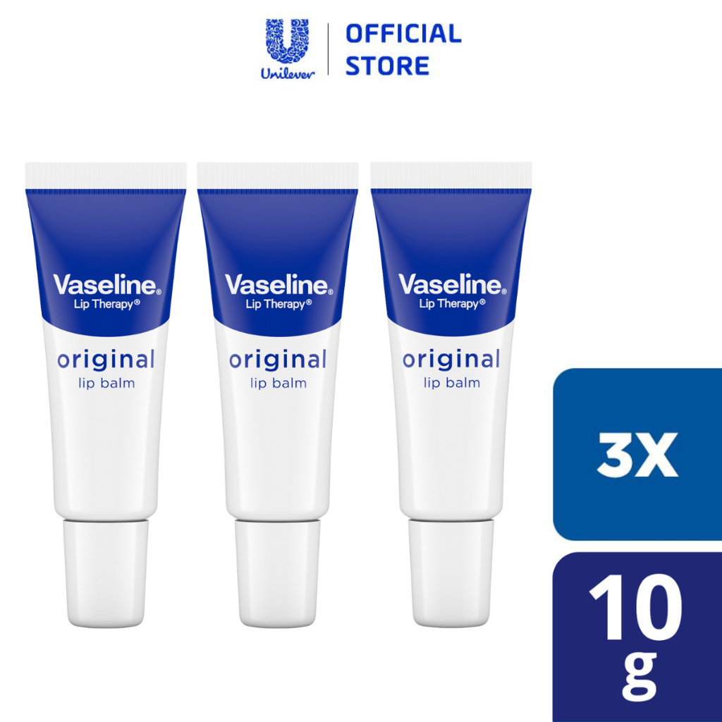 Combo 3 Son dưỡng môi Vaseline Therapy 10gx3 (tùy chọn)